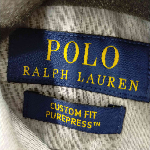 ポロラルフローレン POLO RALPH LAUREN CUSTOM FIT PUREPRESS スモールポニー刺繍L/Sシャツ メンズ XS
