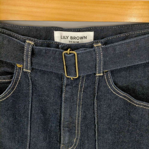 リリーブラウン Lily Brown CPステッチハイライズデニムパンツ レディース 0