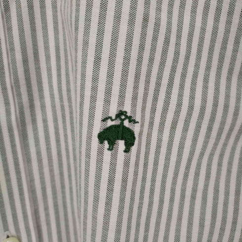 ブルックスブラザーズ BROOKS BROTHERS REGENT FIT ロゴ刺繍ボタンダウンL/Sストライプシャツ メンズ JPN:S