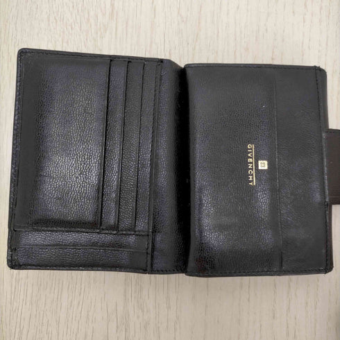 ジバンシィ GIVENCHY ロゴ型押しレザー二つ折り財布 メンズ