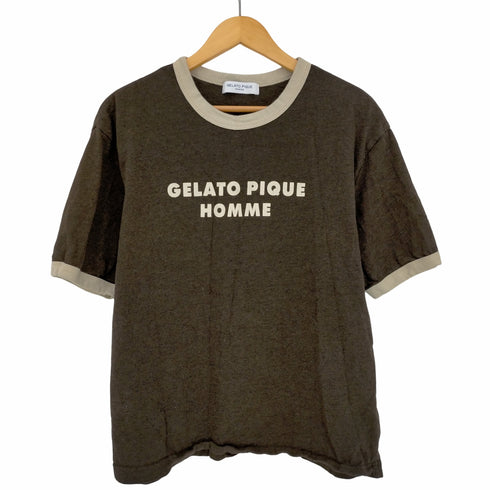ジェラートピケオム Gelato Pique Homme ロゴプリント リンガーTシャツ メンズ JPN:M
