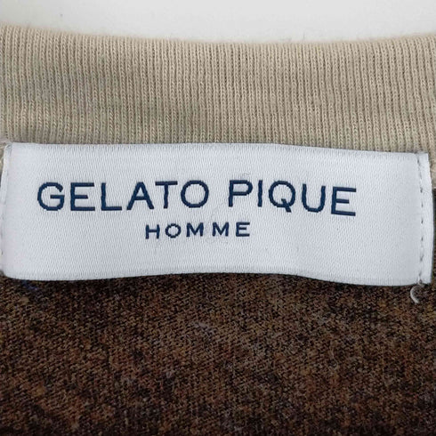 ジェラートピケオム Gelato Pique Homme ロゴプリント リンガーTシャツ メンズ JPN:M