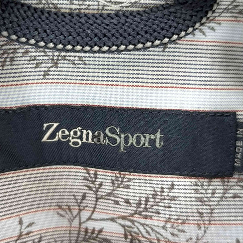 ゼニアスポーツ Zegna sport ボタニカル ストライプ ドレスシャツ メンズ JPN:S