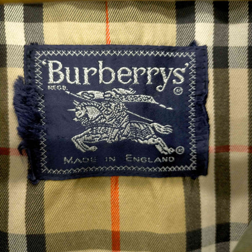 バーバリーズ BURBERRYS MADE IN ENGLAND C 100 玉虫 裏地ノヴァチェックステンカラーコート メンズ
