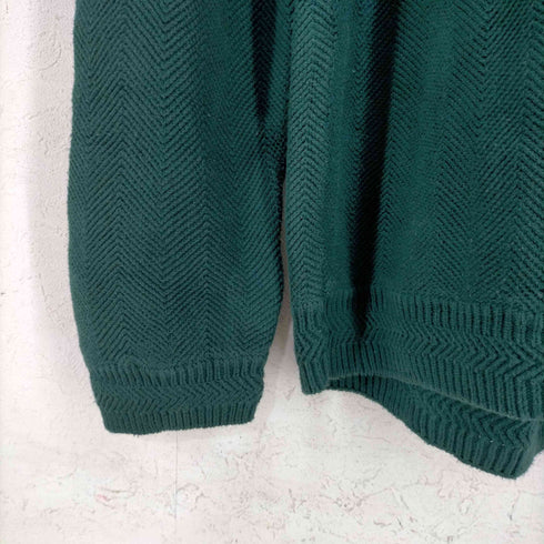 チャップスラルフローレン CHAPS RALPH LAUREN ロゴ刺繍 ヘリンボーン コットンニット メンズ JPN:M