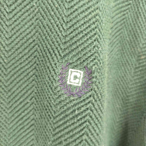 チャップスラルフローレン CHAPS RALPH LAUREN ロゴ刺繍 ヘリンボーン コットンニット メンズ JPN:M
