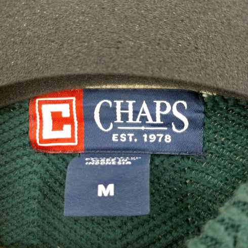 チャップスラルフローレン CHAPS RALPH LAUREN ロゴ刺繍 ヘリンボーン コットンニット メンズ JPN:M