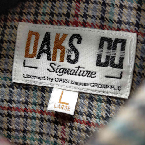 ダックス DAKS ワンポケットチャックネルシャツ メンズ JPN:L