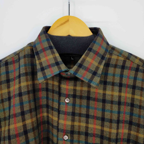 ダックス DAKS ワンポケットチェックネルシャツ メンズ JPN:L