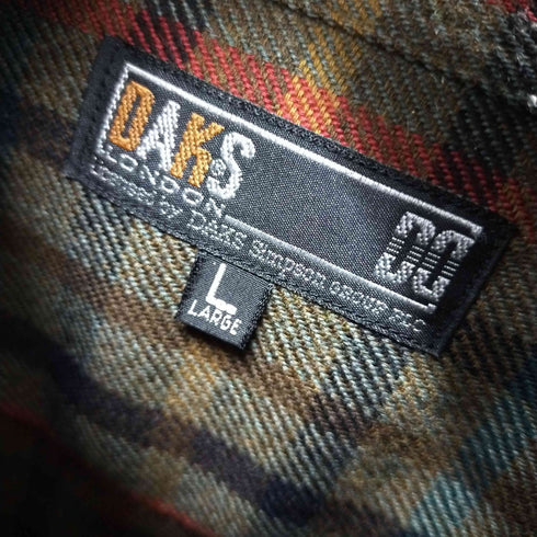ダックス DAKS ワンポケットチェックネルシャツ メンズ JPN:L