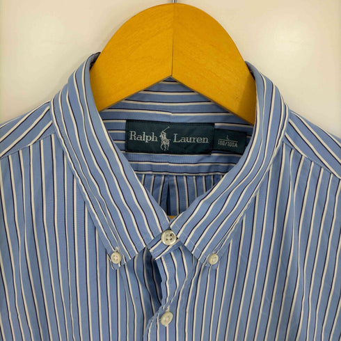 ラルフローレン RALPH LAUREN ポニー無し ワンポケット オーバーサイズ ストライプボタンダウンシャツ メンズ import:L