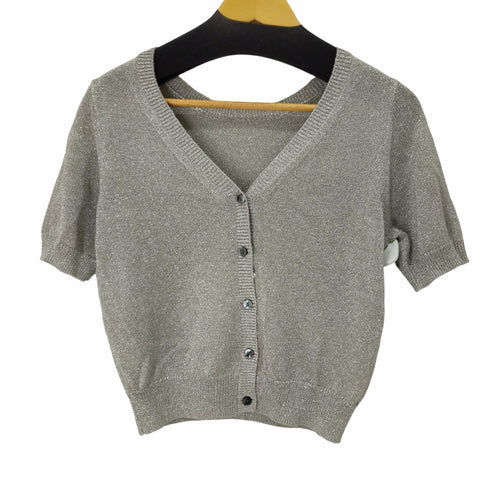 ユナイテッドアローズ UNITED ARROWS シルバーS/S カーディガン ラメ Y3K レディース FREE