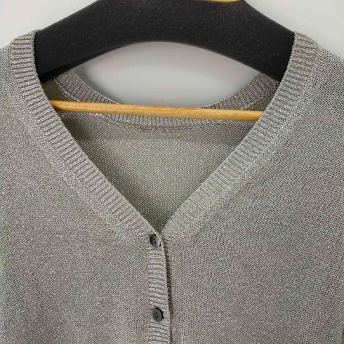 ユナイテッドアローズ UNITED ARROWS シルバーS/S カーディガン ラメ Y3K レディース FREE