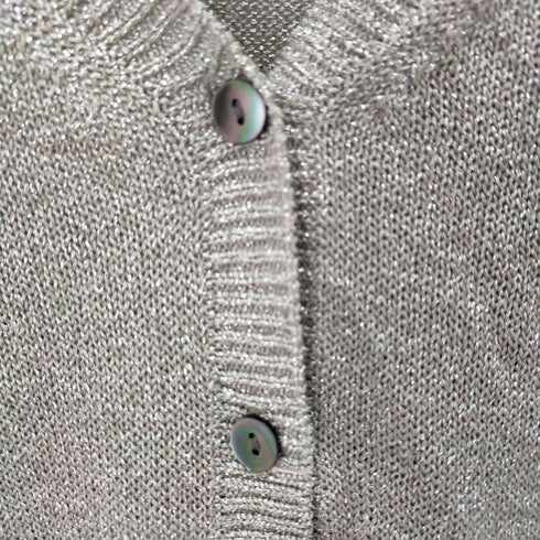 ユナイテッドアローズ UNITED ARROWS シルバーS/S カーディガン ラメ Y3K レディース FREE