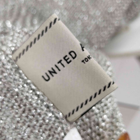 ユナイテッドアローズ UNITED ARROWS シルバーS/S カーディガン ラメ Y3K レディース FREE