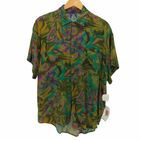 SAUSALITO ヴィンテージ 花柄 レーヨン S/S シャツ メンズ