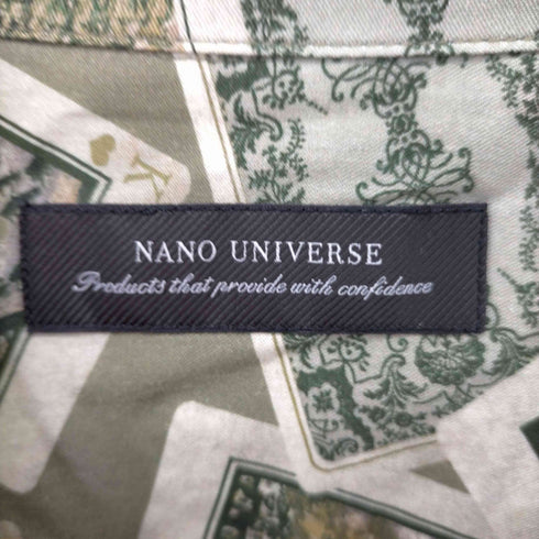 ナノユニバース nano universe トランプ総柄 リラックスシャツ メンズ JPN:L