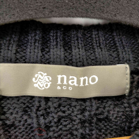 ナノユニバース nano universe ウールケーブルクルーニット メンズ JPN:L