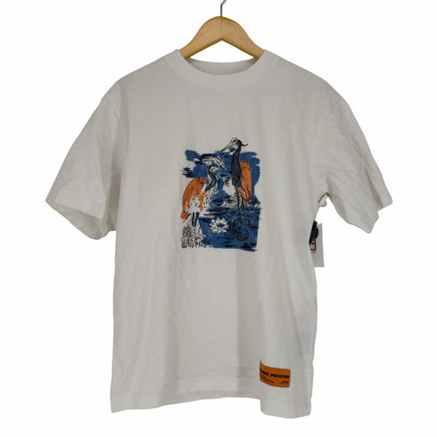ヘロン プレストン HERON PRESTON フロントイラストデザインクルーネックTシャツ メンズ XXS