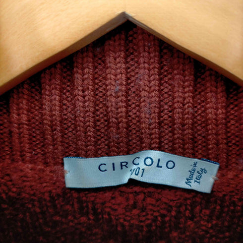 チルコロ1901 circolo 1901 ミドルゲージ編み柄タートルネックニット レディース JPN:L