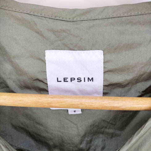 レプシム LEPSIM ノーカラーナイロンロングコート レディース FREE