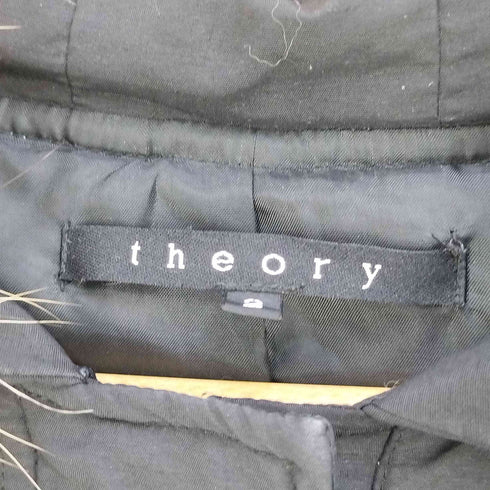 セオリー theory ラクーンファーフード キルティングダウンコート レディース JPN:2