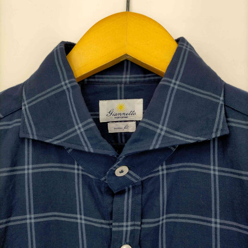 ジャンネット giannetto Vinci fit チェック柄シャツ メンズ JPN:L