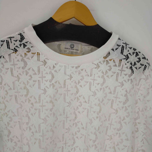 ワールドワイドラブ WORLD WIDE LOVE レースクルーネックTEE 星 スター レディース 1