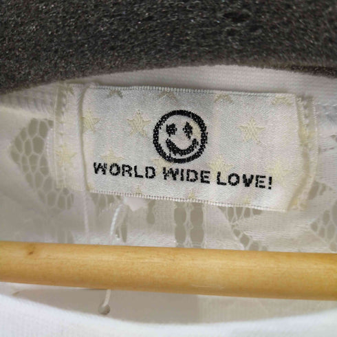 ワールドワイドラブ WORLD WIDE LOVE レースクルーネックTEE 星 スター レディース 1