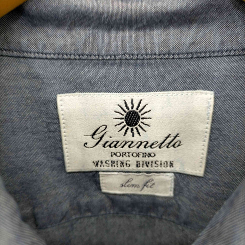 ジャンネット giannetto PORTFINO WASHING DIVISION Slim fit 長袖シャツ メンズ JPN:L