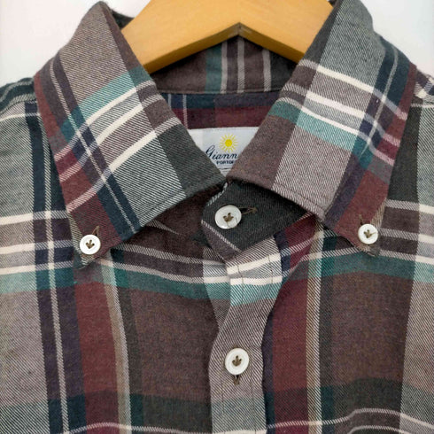 ジャンネット giannetto Vinci fit チェック柄シャツ メンズ JPN:L