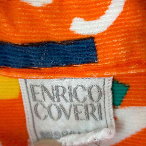 エンリココベリ enrico coveri 総柄 コーデュロイシャツ メンズ