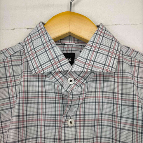 ヒューゴボス HUGO BOSS SLIM FIT STRETCH チェック シャツ メンズ US:38