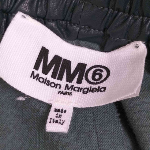 エムエムシックス メゾンマルジェラ MM6 Maison Margiela Faux-Leather Trousers フェイクレザートラウザーズ メンズ 46