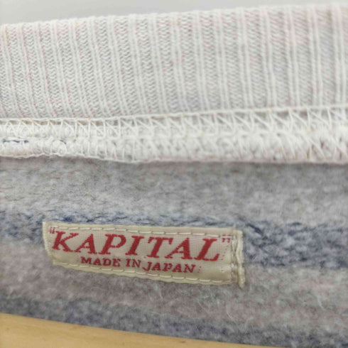 キャピタル KAPITAL ベルジスリーブ ボーダー スウェット メンズ JPN:1