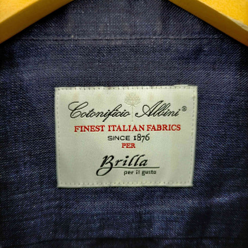 ブリッラペルイルグースト BRILLA per il gusto アルビニ リネンカッタウェイシャツ メンズ JPN:L
