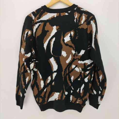 ルイス Luis マルチカラー 総柄 クルーネック L/S ニット メンズ JPN:S
