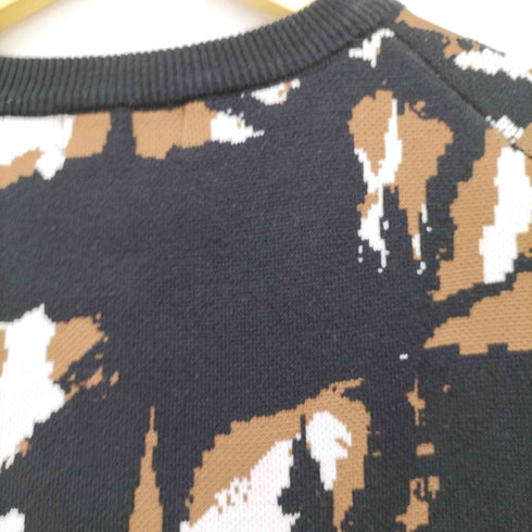 ルイス Luis マルチカラー 総柄 クルーネック L/S ニット メンズ JPN:S