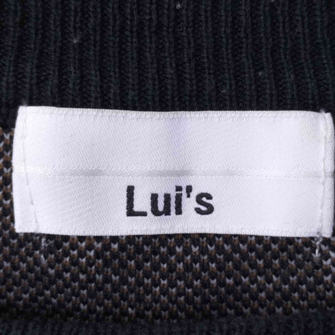 ルイス Luis マルチカラー 総柄 クルーネック L/S ニット メンズ JPN:S