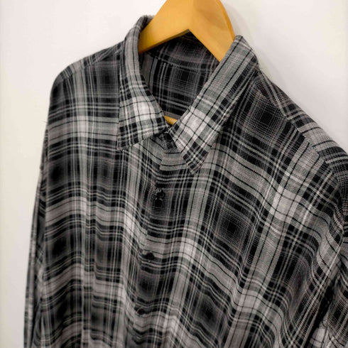 ラッドミュージシャン LAD MUSICIAN 16AW BIG SHIRTコクーンシルエット ビックチェックシャツ メンズ JPN:46