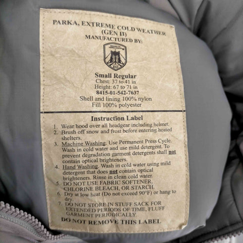 エクワックス ECWCS PCU LEVEL7 TYPE-2 MONSTER PARKA メンズ SMALL-REGULAR