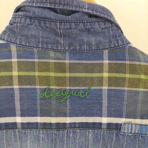 デシグアル Desigual パッチワーク ウエスタン シャツ メンズ import:M