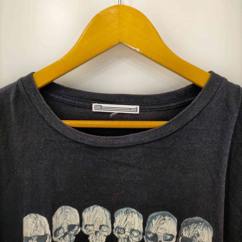 スカルピストルプリントTシャツ メンズ