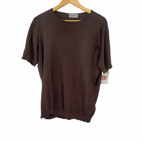 ジョンスメドレー JOHN SMEDLEY 半袖ニット クルーネックTシャツ メンズ import:L