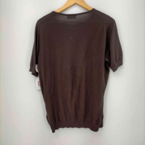 ジョンスメドレー JOHN SMEDLEY 半袖ニット クルーネックTシャツ メンズ import:L