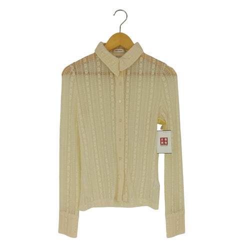 マウジー moussy SHEER LACE SHIRT BLOUSE シアーレースシャツブラウス レディース FREE
