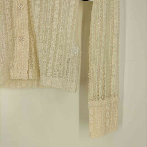 マウジー moussy SHEER LACE SHIRT BLOUSE シアーレースシャツブラウス レディース FREE