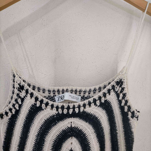 ザラ ZARA ラインドクロッシェキャミトップス レディース JPN:S