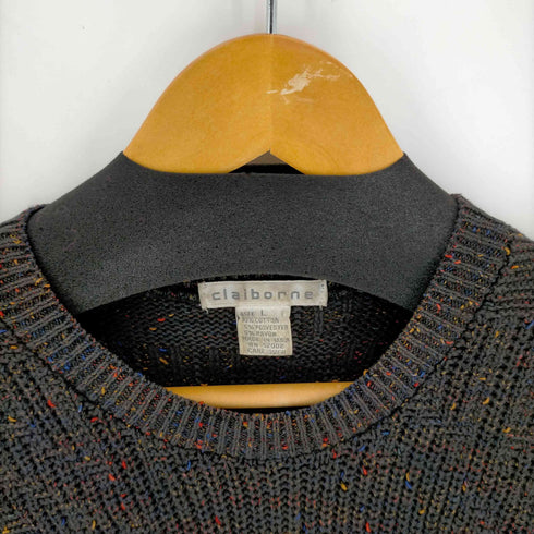 クレイボーン Claiborne MADE IN USA ネップデザインニット メンズ import:L