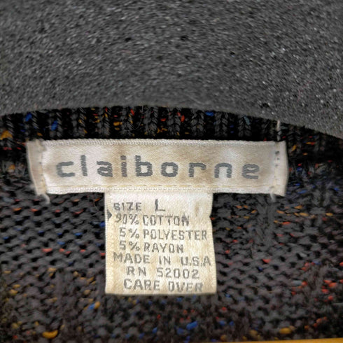 クレイボーン Claiborne MADE IN USA ネップデザインニット メンズ import:L